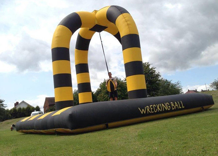 40x20Ft Inflatable Party Games Wrecking Ball , Customized Extreme Human Demolition Ball
