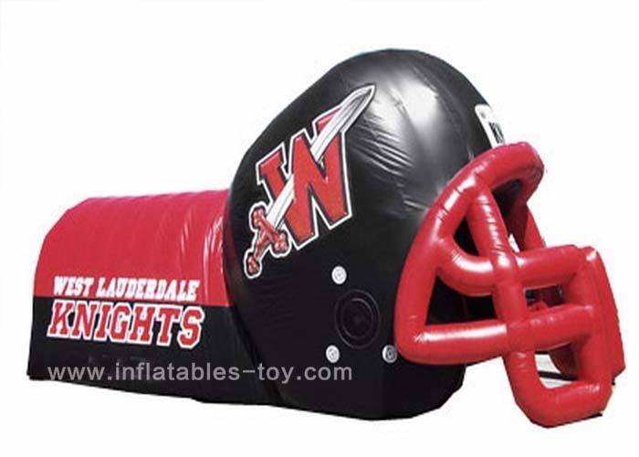 Adults Inflatable Sports Games Football Team Inflatable Football Helmet Tunnel