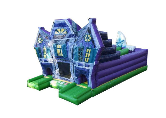Colorful Halloween Themed Giant Inflatable Obstacle Course For Children / Adults