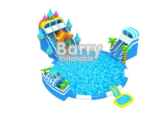 Giant Amazing Inflatable Water Park Equipment , Backyard Blow Up Water Park For Kids