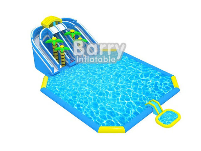 Giant Outdoor Inflatable Playground , Jungle Inflatable Amusement Park With Printing