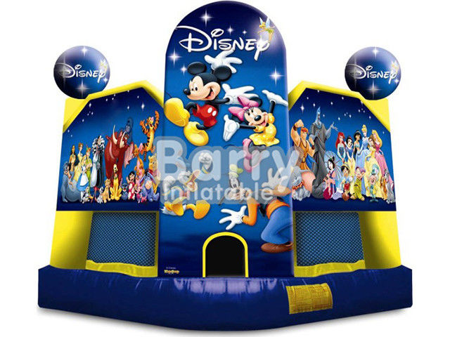 Kids Party Cartoon Inflatable Bouncer / Inflatable Moonwalk With Different Art Panels