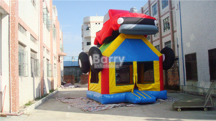 Car Shape Inflatable Bouncer Fire Retardant PVC Tarpaulin / Oxford Cloth For Park
