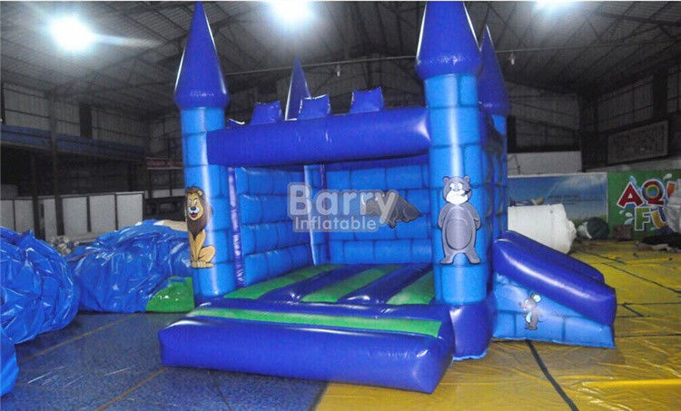 Mickey Mouse Inflatable Bouncer Blue Inflatable Jumping House With Slide