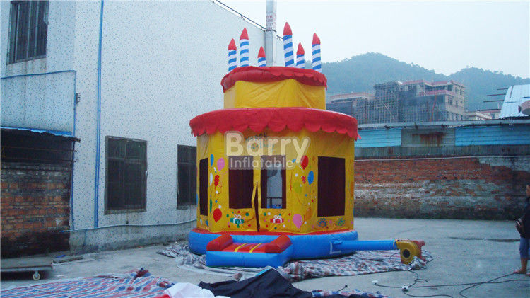 Birthday Party Cake Inflatable Bounce House Anti - Static Inflatable Playhouse