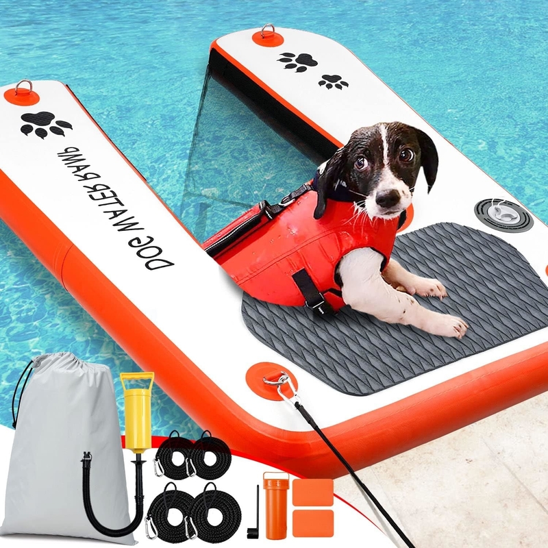 Safe &amp; Easy Climb Customized Color Inflatable Pup Plank Dog Ramp Ladder Fun And Entertaining For Your Dog