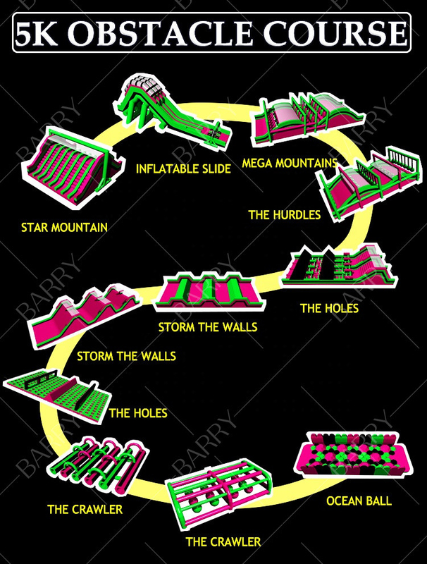 Biggest Adults Interactive Game Custom Designed Insane Inflatable 5k Race Blow Up 5k For Outdoor Event