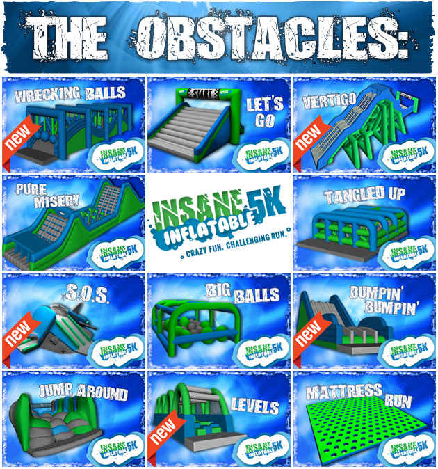 Pvc Tarpaulin Commercial Insane 5km Inflatable Run With Air Blower For Events Commercial