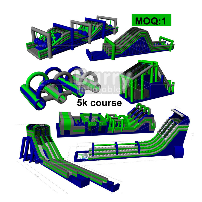 Commercial Outdoor Inflatable Obstacle 5k Greed Giant Adult Blow Up Obstacle Course 5k For  Party Rental Equipment