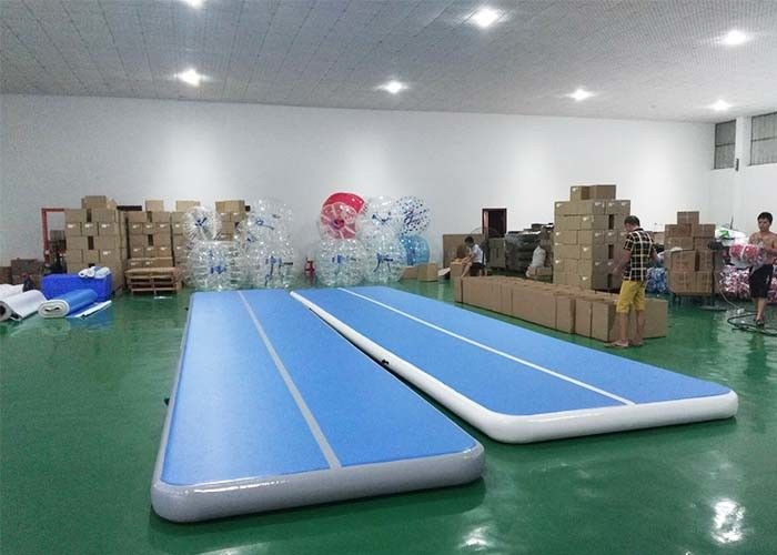Floating Water Blue Inflatable Sports Games Air Track Tumbling Mat For Gymnastics