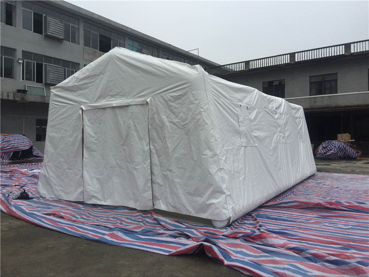 PVC Air Tight White Inflatable Emergency Tent , Hospital Inflatable ...