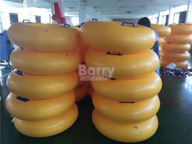Mini Inflatable Water Toys For Adults , Orange Inflatable Swim Ring
