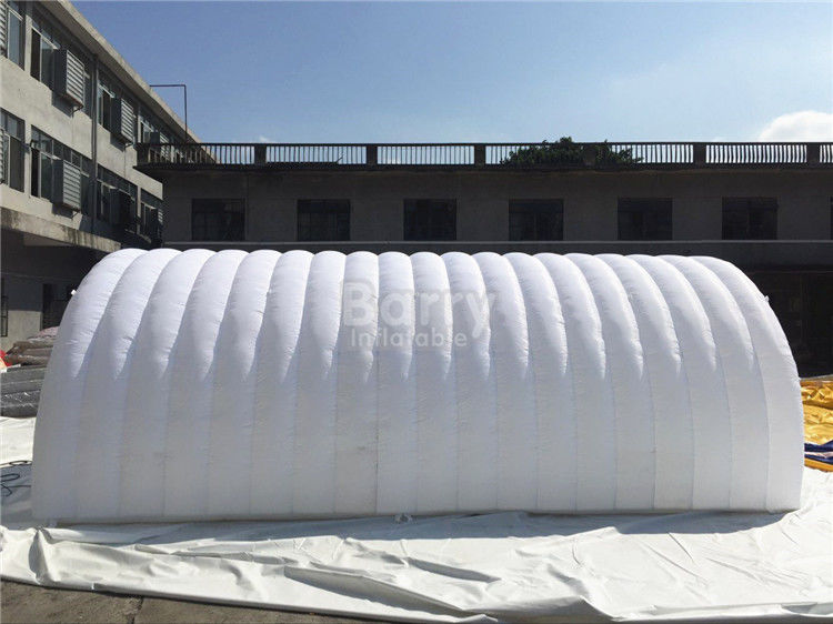 White Air Tight Inflatable Event Tent , Diy Inflatable Tunnel Tent With LED