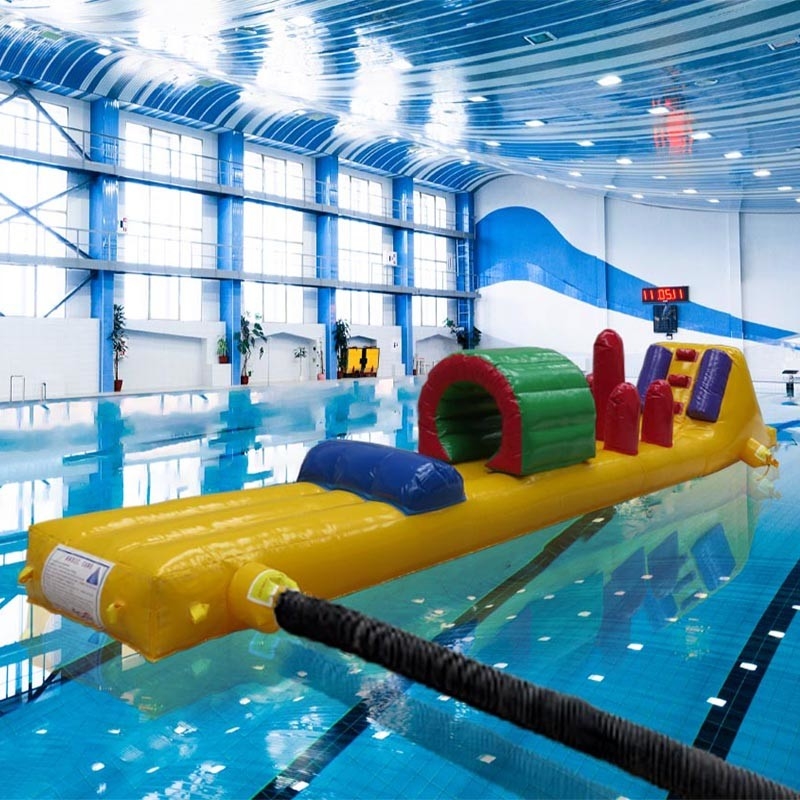 Single Lane 8m Junior Challenge Pool Float Inflatable Aqua Run For Swimming Pool Running