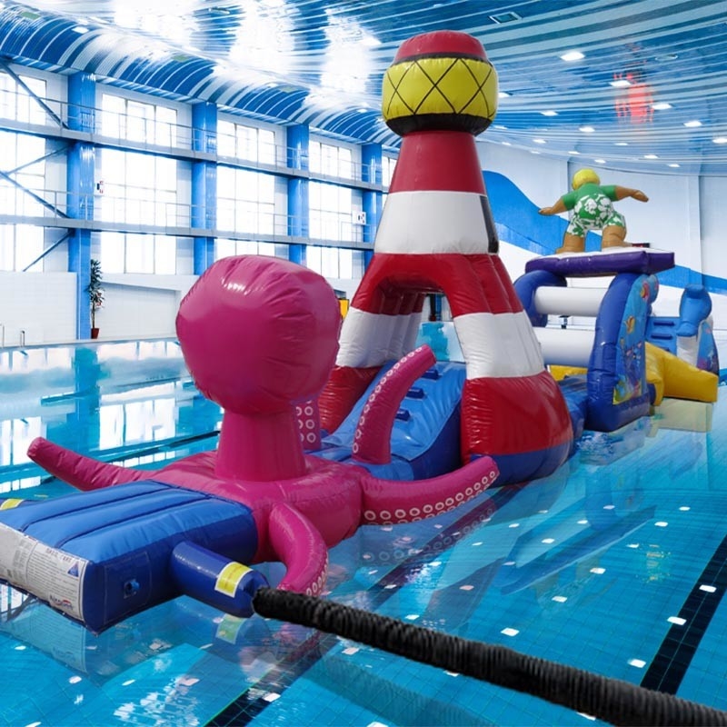 17M Sea Splash Pool Inflatable Obstacle Courses On Water For Chidren And Adults