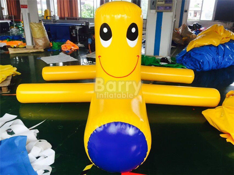 Airtight Samll Yellow Inflatable Water Floats / Blow Up Water Toys