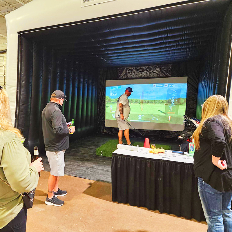 High Quality Inflatable Golf Tent Outdoor Indoor Inflatable Golf Sport Simulator Room Inflatable Golf Hitting Cage