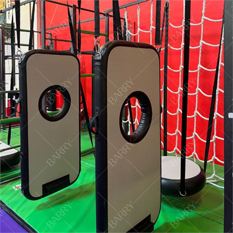 Commercial Bounce House Air Door Ninja Warrior Floating Obstacle Course Equipment For Adults Indoor