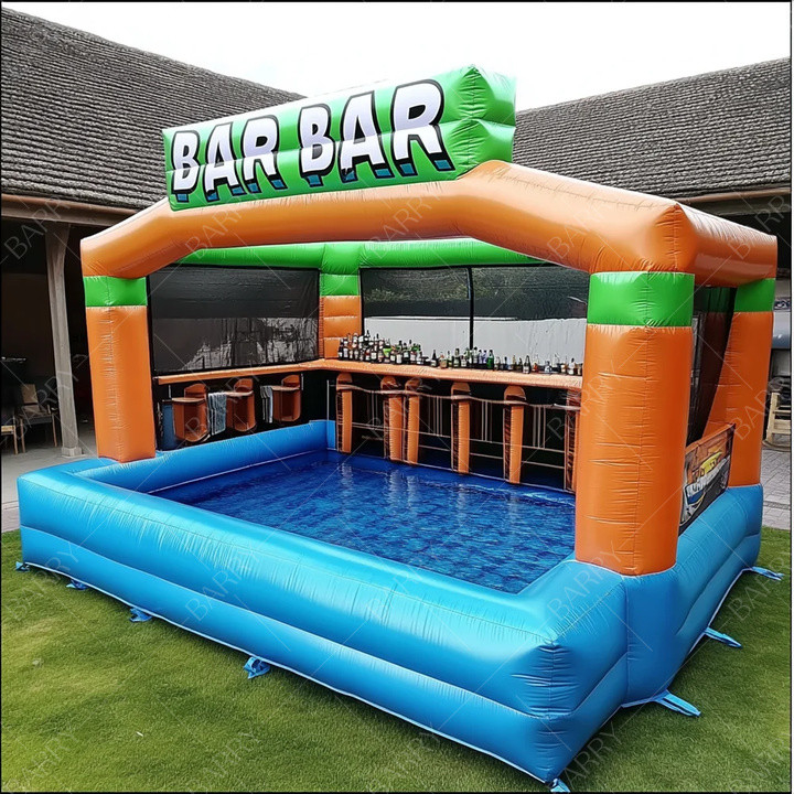 Large Superior Design Inflatable Swimming Pool Bar Floating Water Pool Inflatable Swim Up Pool Bar