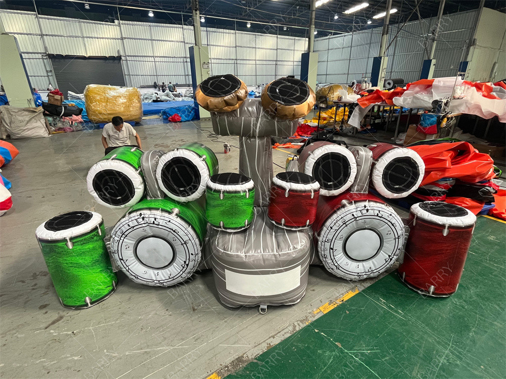 Rock Out With Beats Interactive Play System IPS Inflatable Drums Game For Musical Event