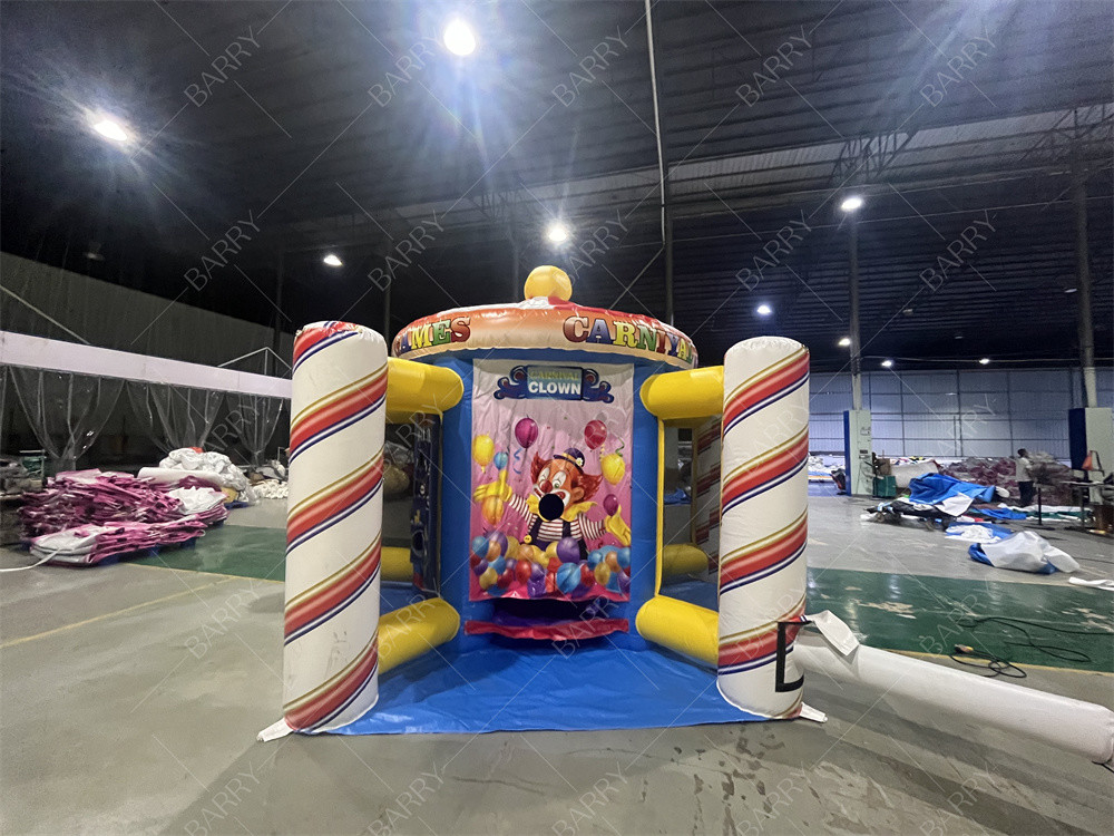 Commercial Grade Clown 5 In 1 Carnival Game For Kids Outdoor Indoor Inflatable Sport Game