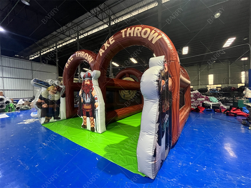 Interactive Carnival Game Double Lane Axe Throw Inflatable Axe Throwing For Event Party