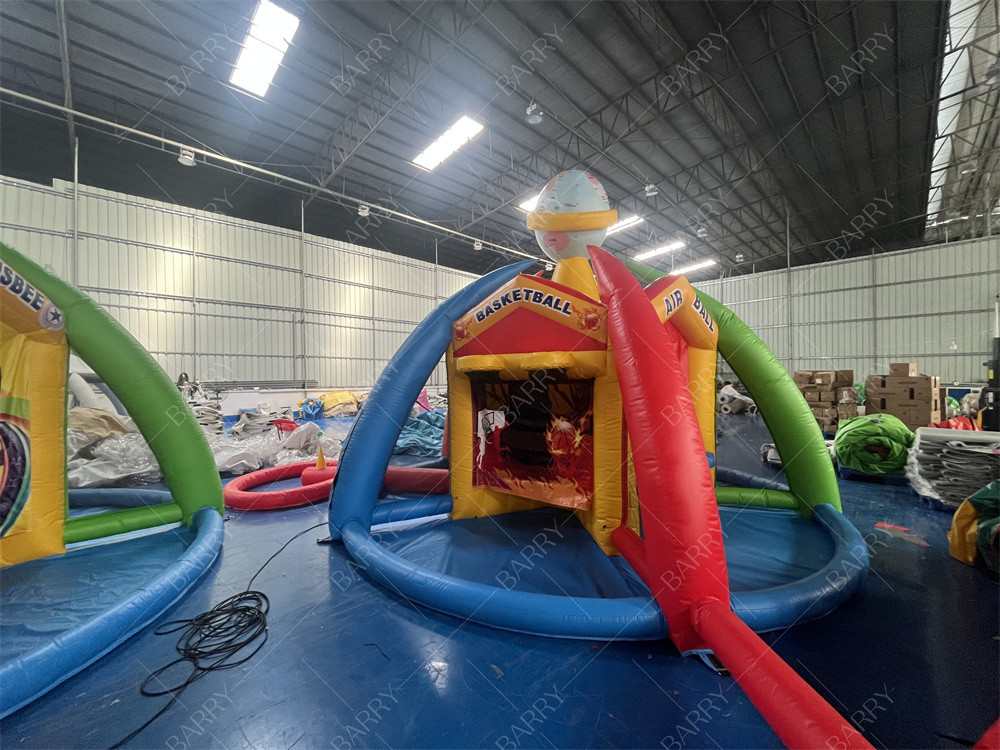 Large World Of Sports Inflatable Carnival Games 3/4/5 In 1 Outdoor Inflatable Games