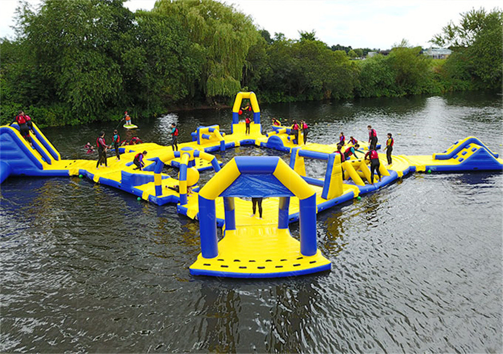 PVC Water Park On The Lake Determined By The Size For Group Activities And Fun