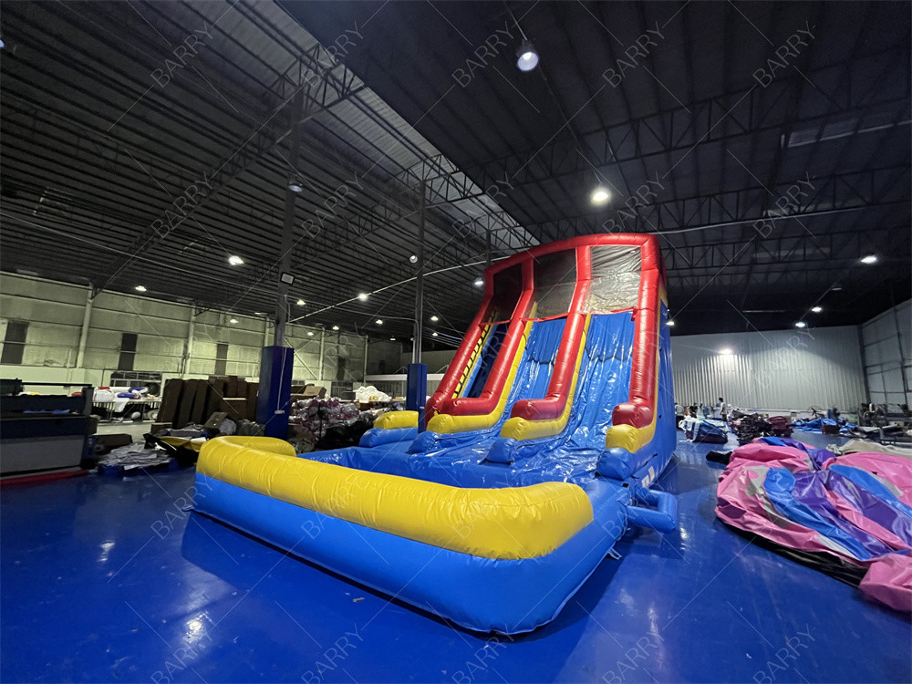 10.5x5.4x6.6m Commercial Double Lane Giant Inflatable Waterslide Jumper Bouncing Moon Bounce Water Slides For Adult Pool