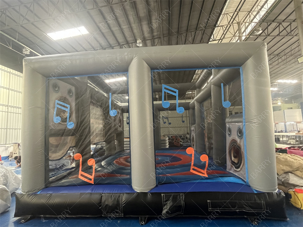 Interactive Inflatable Disco Dance House Adult Boom Box Jumping Bouncy Castle Retro Boombox Bouncer For Party