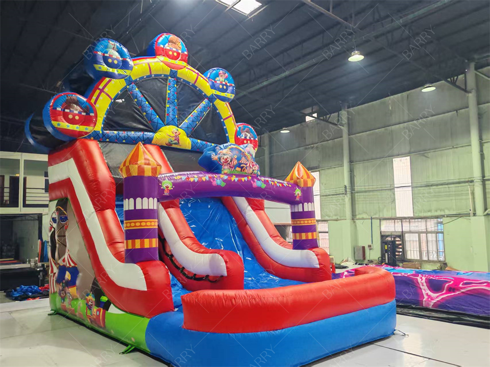 Joker Theme Ferris Wheel Inflatable Slide 6x4M Custom Color