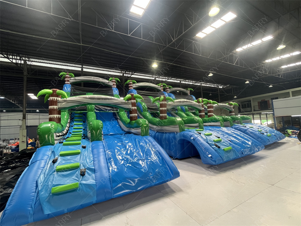 Commercial Large Or Small Palm Tree Inflatable Pool Slide, Backyard Jungle Theme Giant Inflatable Pool Slide
