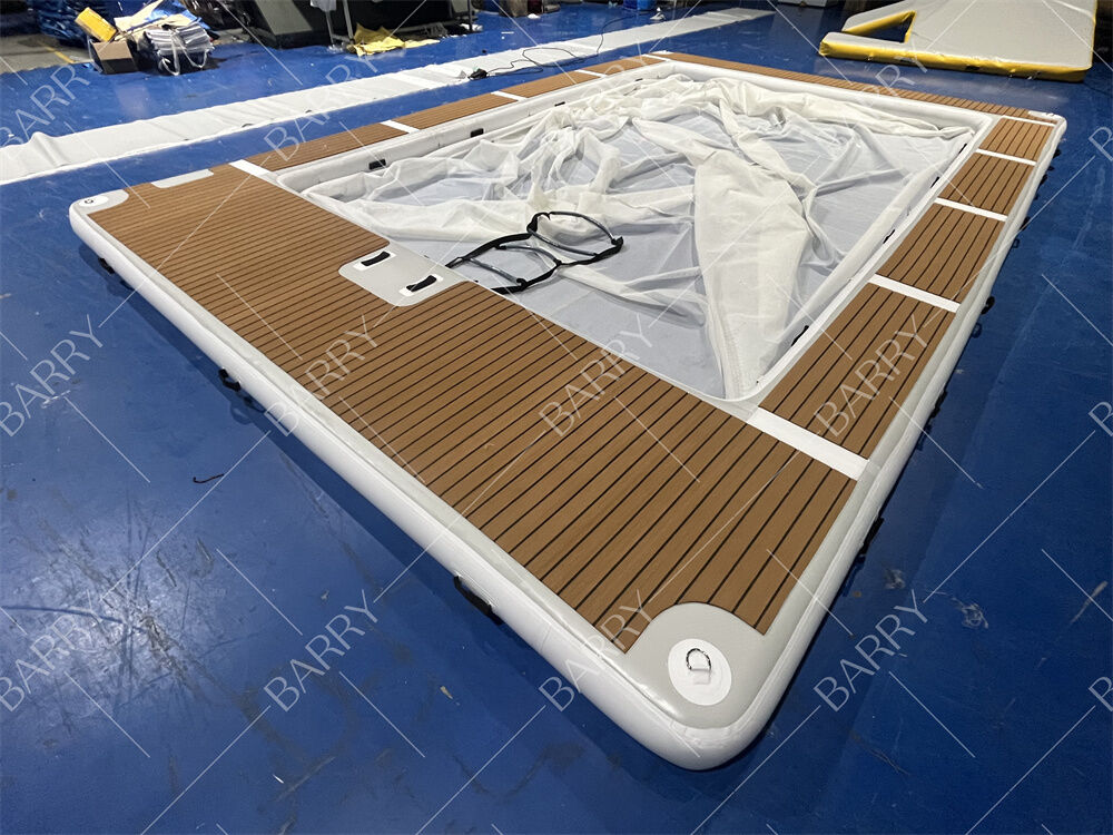 Summer Drop Stitch Tube Inflatable Jellyfish Yacht Pool Inflatable Sea Swimming Pool With Net