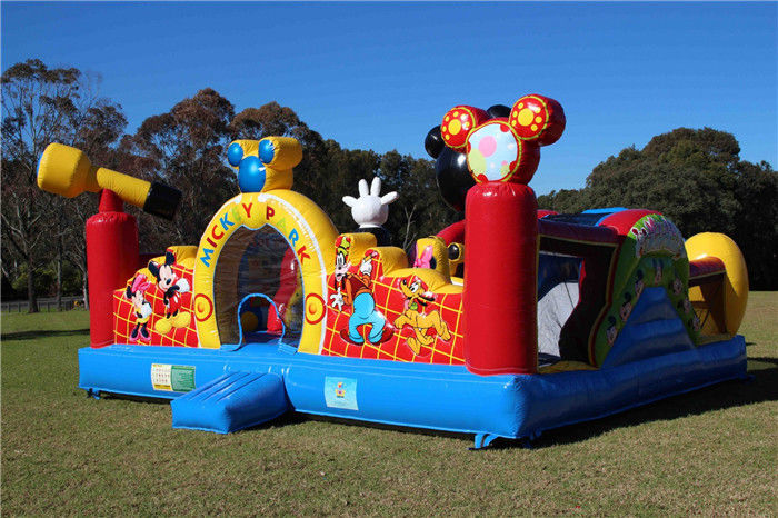Durable Outdoor Inflatable Bouncer Mickey Mouse Bounce House For Amusement Park