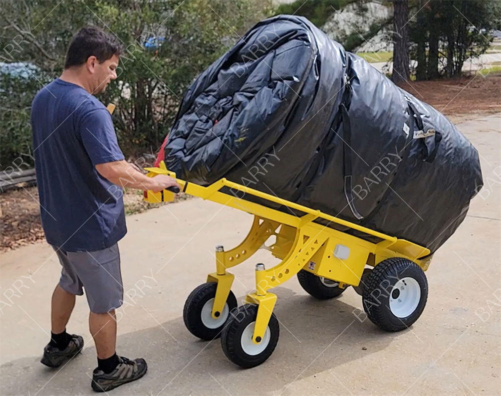 Electric Powered 4-Wheel Heavy Duty Hand Truck Dolly with Winch for Lifting Inflatable Bounce Houses