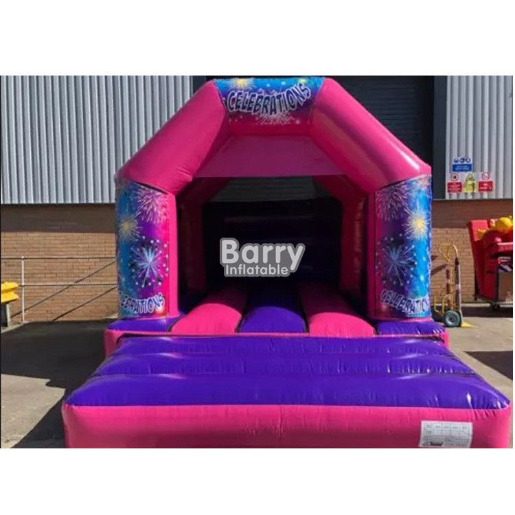 16*16*9.5 Ft Kids Bouncy Castle , Small Inflatable Bouncer With 0.55 PVC Tarpulin