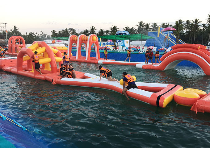 Floating Inflatable Obstacle Course , Inflatable Water Obstacle Course Rental