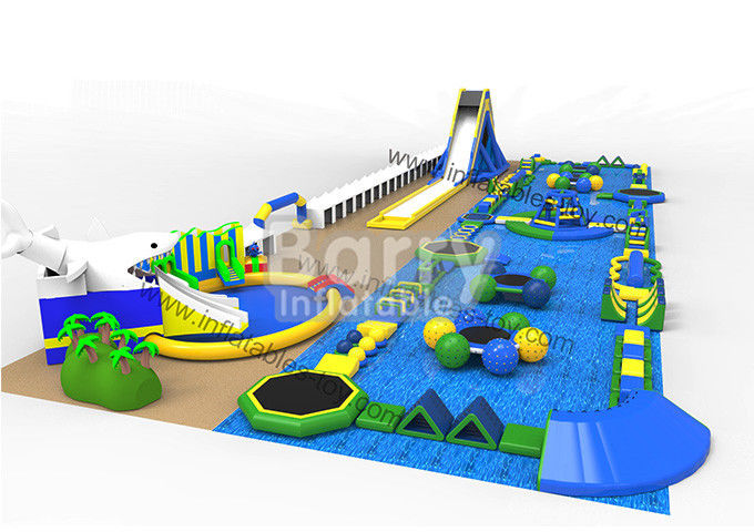 Big 60 People Sports Park , Resort Inflatable Floating Water Park For Summer