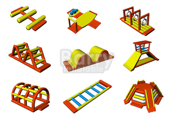 Giant Open Water Inflatable Water Park , Best Fun Beach Water Parks With Logo Printing