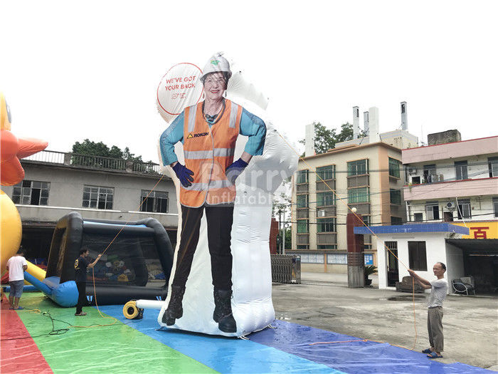 Custom Inflatable Advertising Products , Event Decoration Clean Woman Inflatable Model Character