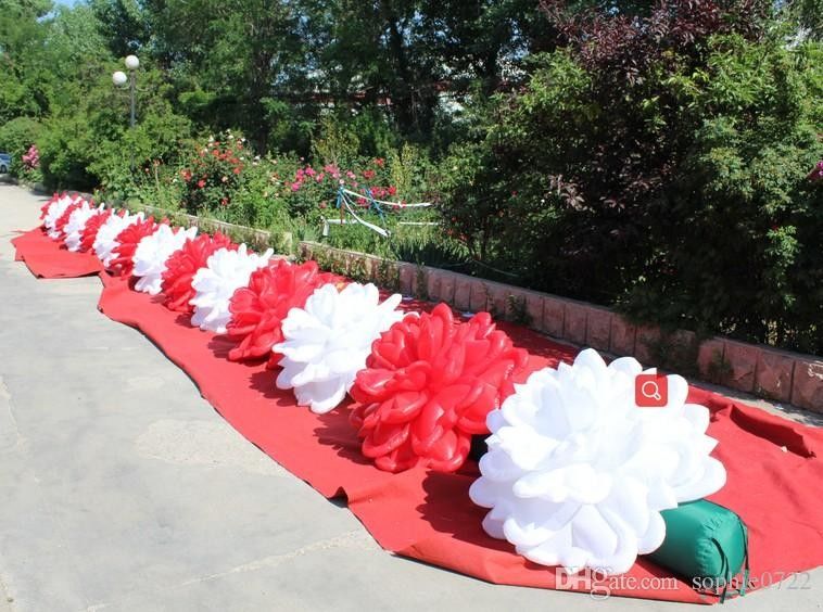 Multi Color Inflatable Flower Chain  For Wedding Decoration With LED