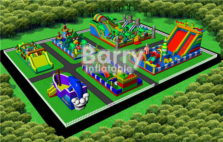 Attractive Inflatable Water Park With Air Pump  / Blow Up Theme Park