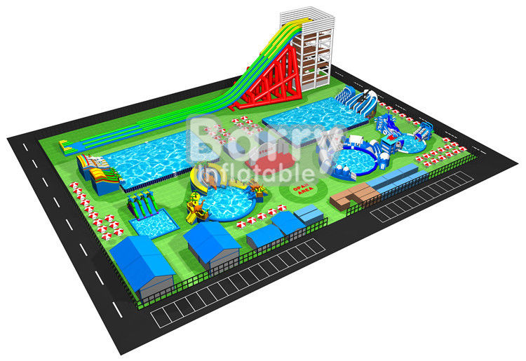 Custom Made Free Drawing Large Commercial Adult Inflatable Water Park Set