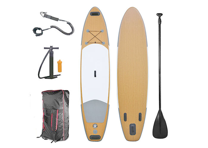 5.4 Ft 335cm Bamboo Inflatable Stand Up Paddle Board
