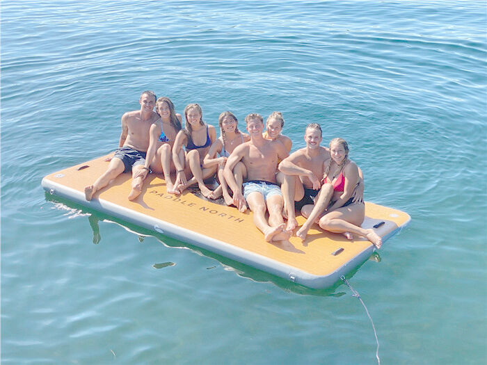PVC Drop Stitch Customized Inflatable Yacht Dock Water Floating Platform
