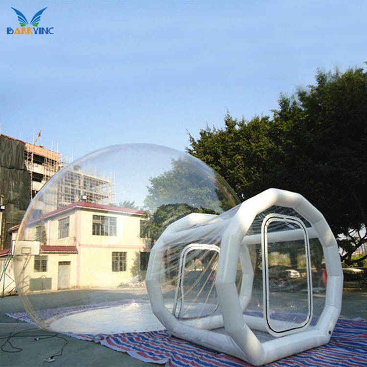 1mm PVC Outdoor Tunnel Clear Bubble Camping Tent Dome Shape