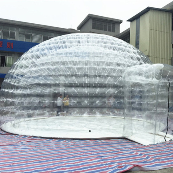 Clear 1mm PVC Tarpaulin Inflatable Bubble Lodge Tent Fire Proof Easy Set Up