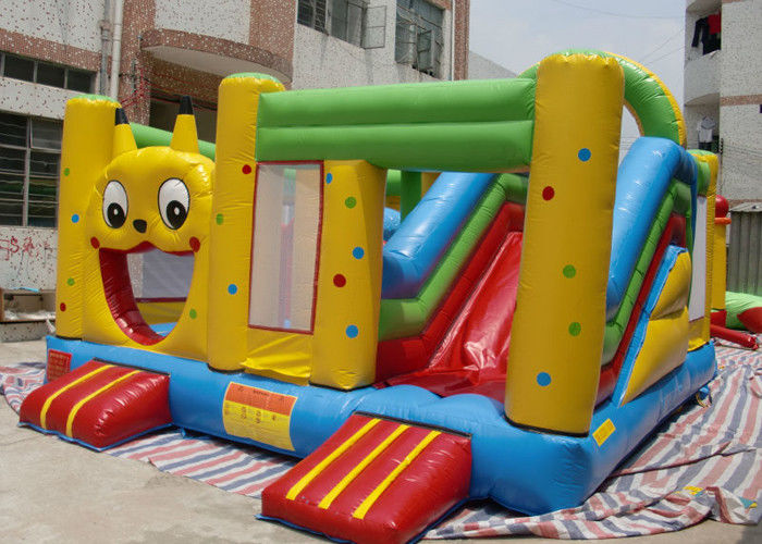 5 × 5 m Cute Cartoon Inflatable Bounce House Slide Combo For Children