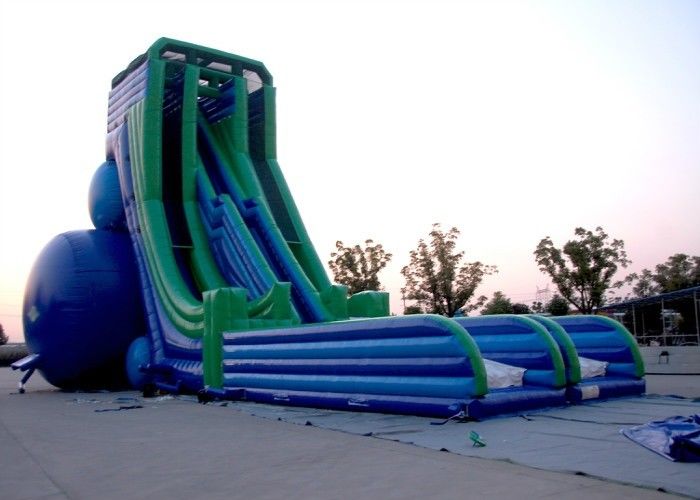 Customized 0.55mm PVC Fire Resistant Outside Big Inflatable Slide Rental