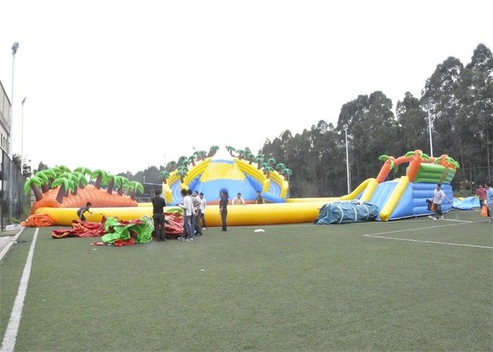 Waterproof Commercial Water Inflatable Theme Park With Plato PVC Tarpaulin